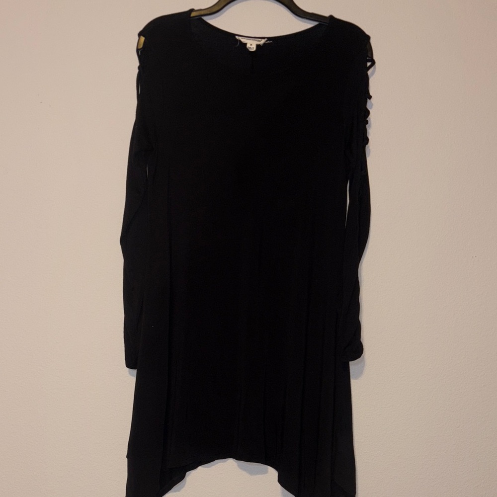 Elegant Asymmetrical Black Dress